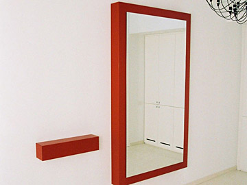 Spiegel mit Konsole - Möbeltischler Jens Frohner, Berlin-Köpenick, Möbelbau, Möbelanfertigung, Büromöbel